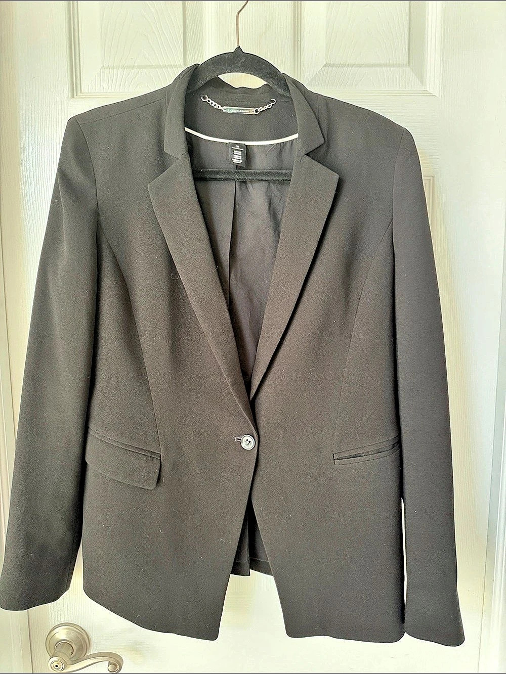 White House Black Market Women's Blazer Black Size 10 Like New